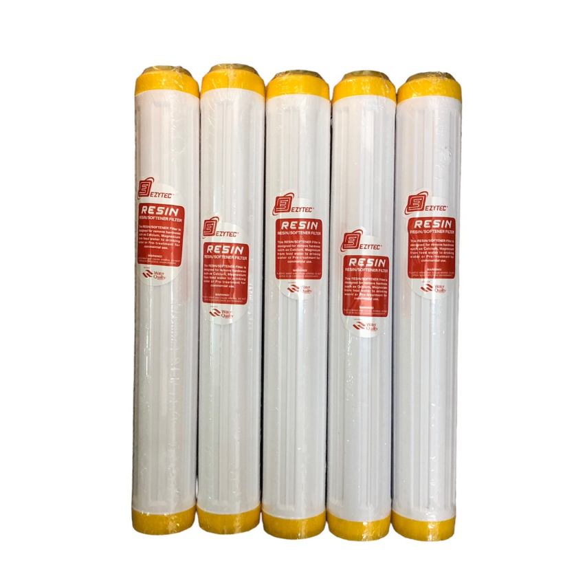 ไส้กรองน้ำเรซิ่น Resin (Softener) ขนาด 10 และ 20 นิ้ว x 2.5 นิ้ว จัดชุด 5 แท่ง ราคาพิเศษ