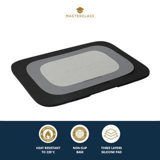 MasterClass 3 In 1 Smart Space Silicone Trivet Interlocking Pan Rest Set - Black แผ่นซิลิโคนสำหรับวางอุปกรณ์