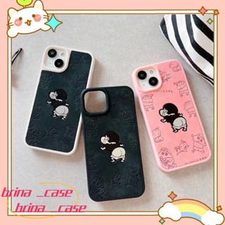 ❤️ส่งของขวัญ❤️ เคสไอโฟน 11 12 13 14 Pro Max เครยอนชินจัง แฟชั่น สไตล์คู่รัก เรียบง่าย ระดับสูง Case for iPhoneป้องกันการ