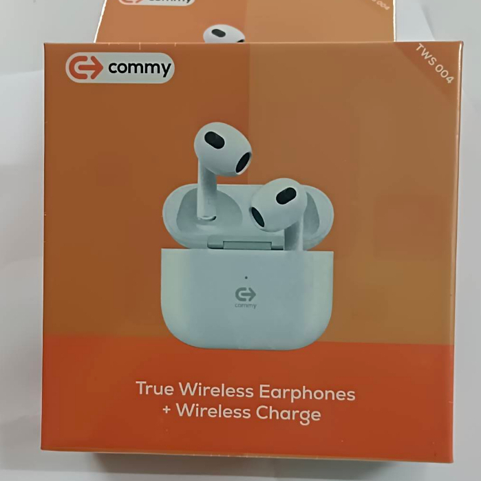 Commy TWS004 หูฟังไร้สาย เบสแน่น ไมค์ชัด Bluetooth V5.3 (White)-ของเเท้