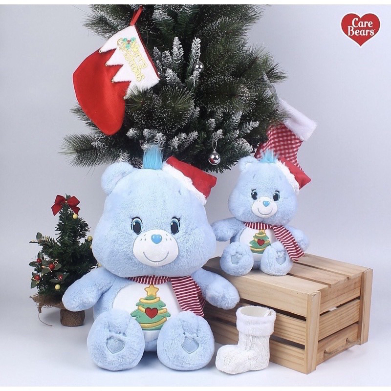 NEW IN!!🎄Care Bears-ตุ๊กตาหมีแคร์แบร์ Christmas Wishes Bear (Blue) ลิขสิทธิ์แท้100% 💙