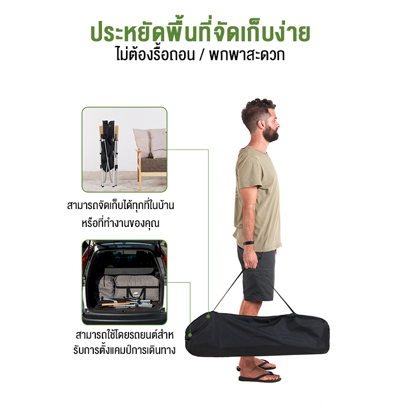 Naturehike เก้าอี้พับพกพา เก้าอี้แคมป์ปิ้ง เก้าอี้อลูมิเนียม เก้าอี้สนาม ปิคนิค รุ่นปรับได้4ระดับ ขาตั้งอลูมิเนียมลายไม้ ราคา ถูกที่สุด ดีลบีเคเค แกลเลอรีภาพที่ 8