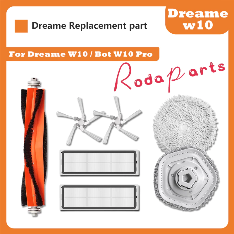 อุปกรณ์ Dreame Bot W10 / W10 Pro แปรง ผ้าถู ฟิลเตอร์ แปรงปัดข้าง - Main Filter Side Brush Mop Cloth Holder