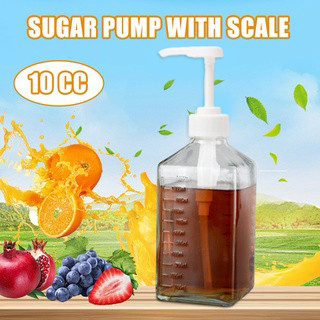 Chic โหลแก้วน้ำเชื่อม 10ccขวดใส่น้ําเชื่อม ขวดกดน้ำเชื่อม ขว…