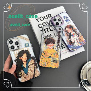 ❤️ส่งของขวัญ❤️ เคสไอโฟน 11 12 13 14 Pro Max สไตล์คู่รัก ความคิดสร้างสรรค์ กราฟฟิตี แฟชั่น Case for iPhone สไตล์วรรณศิลป์