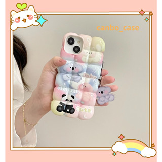 🎁ส่งของขวัญ🎁เคสไอโฟน สำหรับ 11 14 for iPhone Case 13 12 Pro Max เรียบง่าย น่ารัก หมีน้อย กันกระแทก เคสนิ่ม เคสโทรศัพท์