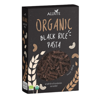 ออไรท์ เส้นพาสต้า จากข้าวดำ ออร์แกนิค 250 กรัม - Organic Thai Black Rice Pasta Gluten Free 250g Allrite brand