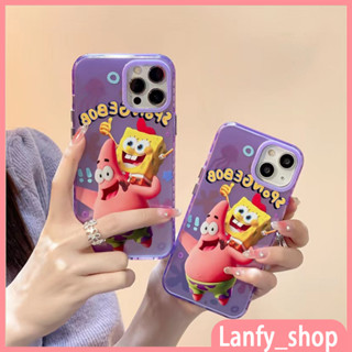 💖New 💖iPhone 14 13 12 11 Pro Max เคส for เคสไอโฟน11 น่ารัก บางเบาพกพาง่าย การ์ตูน สปองบ็อบ เรียบง่าย แฟชั่น Case