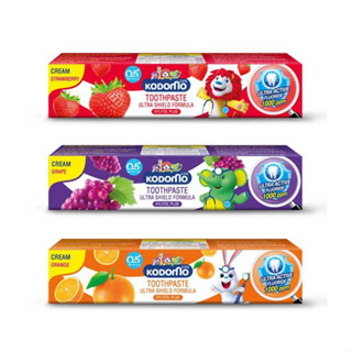 W0016 ( ขายดี ) KODOMO ยาสีฟันเด็ก โคโดโม ชนิดครีม สูตรอัลตร้า ชิลด์ 40 กรัม 1 หลอด, KODOMO TOOTHPASTEKIDS 1000PPM 40g.