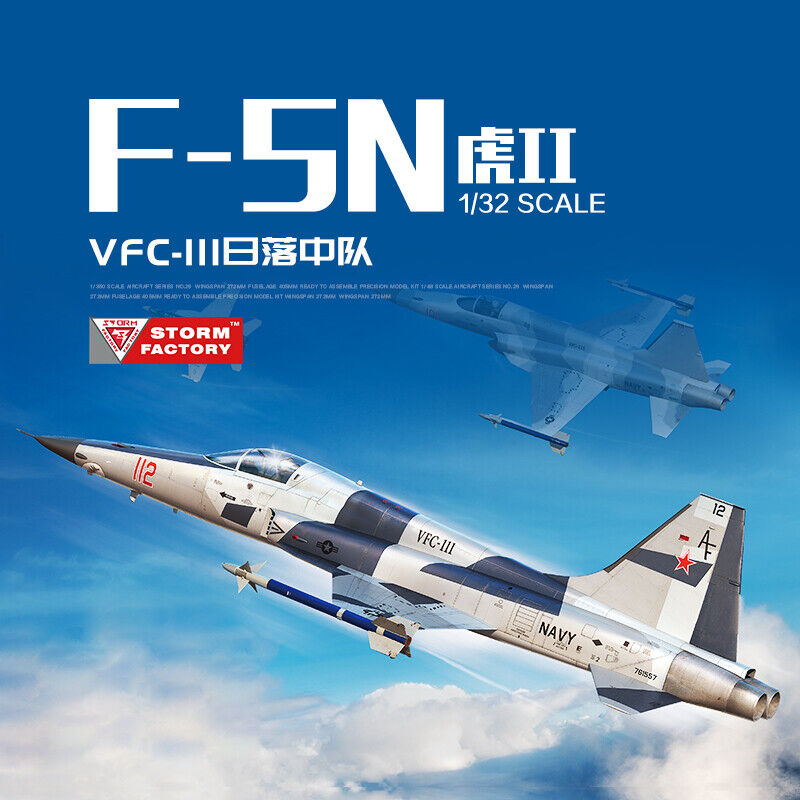 พลาสติก โมเดล ประกอบ STORM FACTORY สเกล 1/32 F5N/E Tiger II VFC111 Sundowners US Navy (32001)