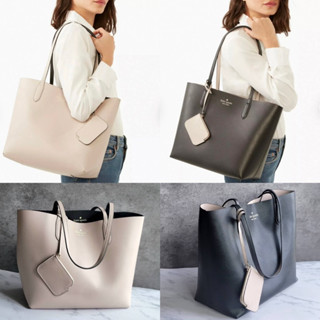 🎀(สด-ผ่อน) K6052 16.7 นิ้ว KATE SPADE Ava Reversible Tote