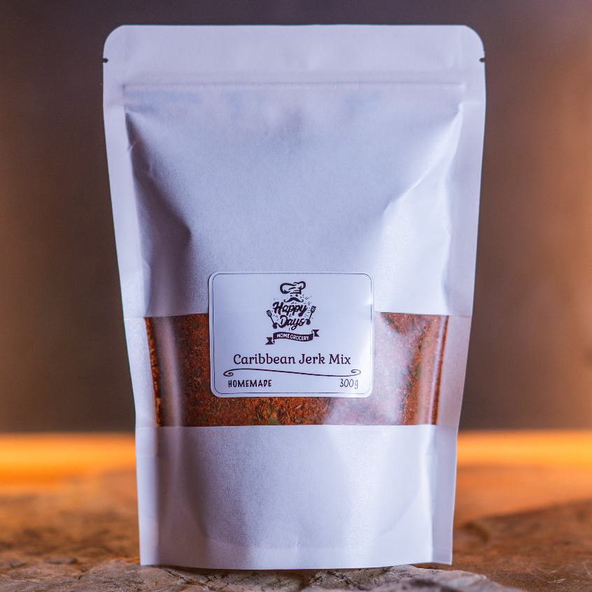 เครื่องปรุงรสสไตล์แคริบเบียนน้ำหนักสุทธิ 300กรัม, Caribbean Jerk Spice Mix, Net Weight 300g