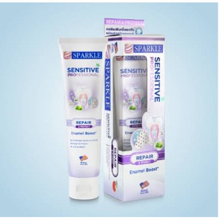 SPARKLEยาสีฟัน สปาร์คเคิล สูตร SENSITIVE PROFESSIONAL TOOTHPASTE 100G ไม่มีกล่องขอคนรับได้คะ ใช้ต่อได้ถึงก.ย.23คะ