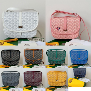 พรี​ ราคา6500 Goyard Messenger หนังแท้ กระเป๋าสะพายข้าง กระเป๋าสะพาย22×16×7cm