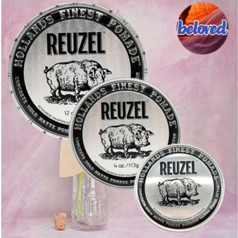 REUZEL Concrete Hold Matte Pomade โพเมดสีเงิน สำหรับจัดแต่งทรงผม