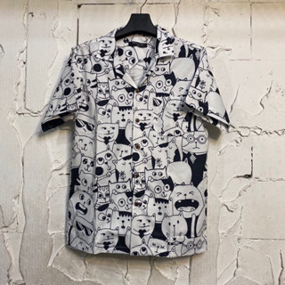 เสื้อฮาวายลายแมว cat hawaii ไซส์ m l xl 2xl 3xl 4xl ผ้าไหมซาตินอิตาลี่💯% ผ้านิ่มสวมใส่สบายไม่ร้อน ใส่ได้ทั้งชายและหญิง