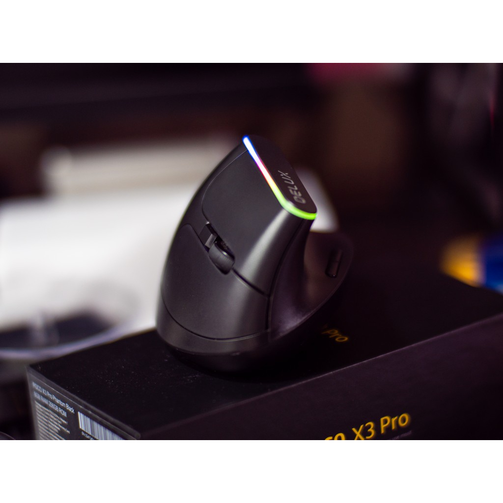 Delux M618C 2.4G Wireless แนวตั้งเมาส์ไร้สาย