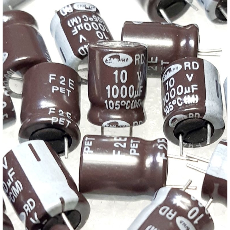 (ราคา4ตัว) Samwha RD 1000uf 10v (ตัดขา) capacitor ตัวเก็บประจุ คาปาซิเตอร์