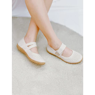 Bata บาจา รองเท้าส้นแบนลำลอง หุ้มส้น สายปรับระดับได้ ใส่ง่าย น้ำหนักเบา ไม่ลื่น สำหรับผู้หญิง รุ่น Aurora สีเบจ 5518973