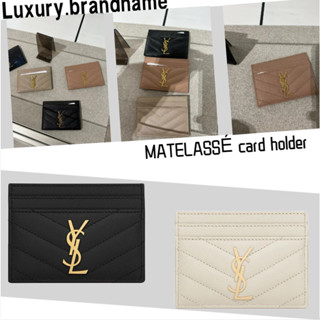 แซงต์โลรองต์ ซองใส่บัตร CASSANDRE SAINT LAURENT MATELASSÉ ทำจากหนังพิมพ์ลายนูน