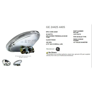 4405 Par36 12.8V 30W G53 Screw Terminals GE