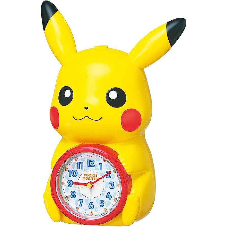 นาฬิกาปลุกตั้งโต๊ะ Seiko ลาย Pokemon Pikachu ขนาด 232x159 X 121 มม. ส่งตรงจากญี่ปุ่น
