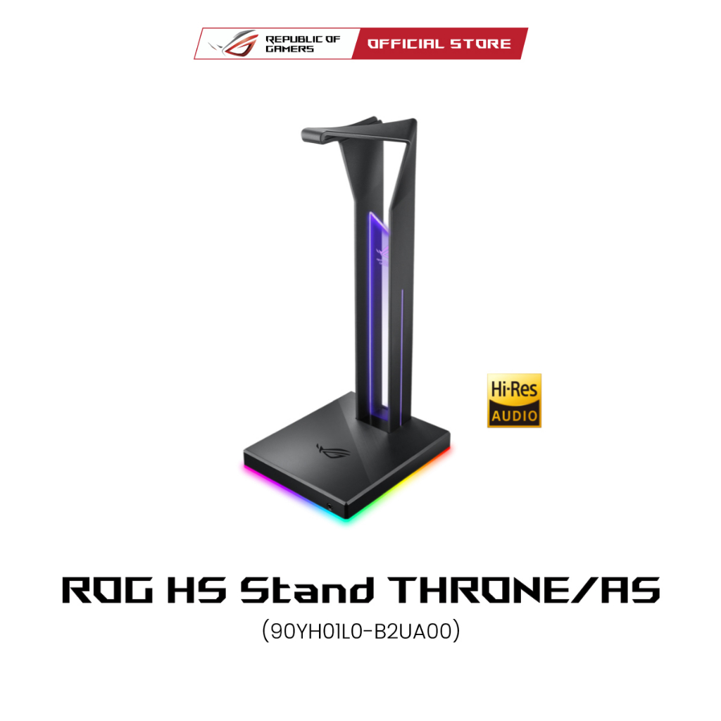 ASUS ROG Headset Stand THRONE/AS (90YH01L0-B2UA00), USB 3.1, Arc Design for Stable & Secure Storage,