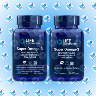 Life Extension Super Omega-3 EPA/DHA Fish Oil, Sesame Lignans &amp; Olive Extract 120 Softgels ,  240 Softgels