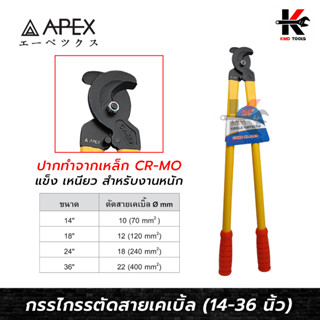 APEX กรรไกรตัดสายเคเบิ้ล ขนาด 14-36 นิ้ว (DROP FORGED JOINT ARMS) กรรไกรตัดสายเคเบิ้ล คีมตัดสายเคเบิ้ล APEX ของแท้ 100%