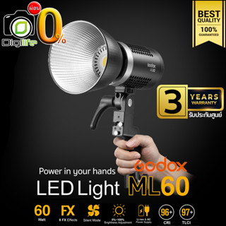 ผ่อน 0%** Godox LED ML60 60W 5600K CRI96 TLCI97 - รับประกันศูนย์ Godox Thailand 3ปี