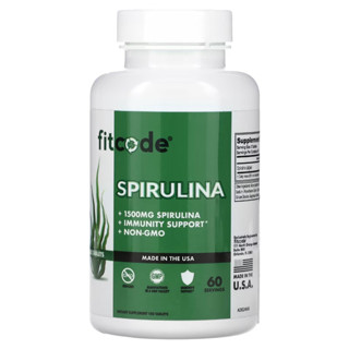 สาหร่ายสไปรูลิน่า Spirulina 500 mg 180Tablets ,FITCODE