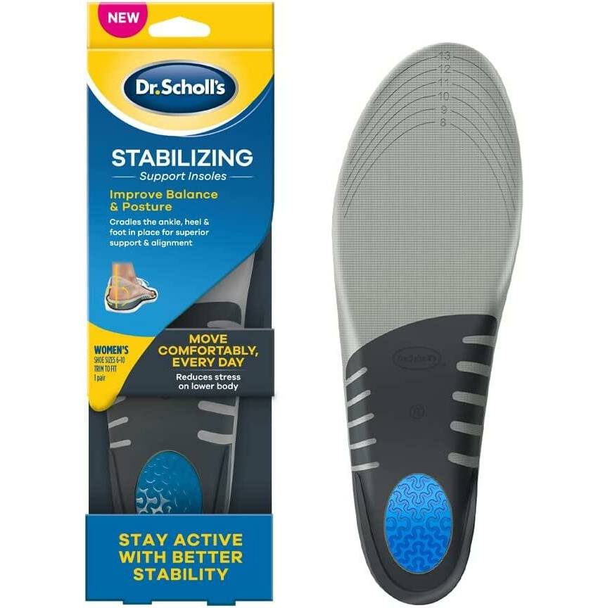 [Dr. Scholl's] Stabilizing Support Insole Improves Balance & Posture 1 Pair แผ่นรอง รองเท้า ช่วยในการทรงตัว ปรับท่าทาง