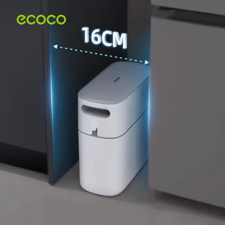 [พร้อมส่ง]Ecoco ถังขยะมีฝาปิด 8 ลิตร 12 ลิตร เปิดเพียงคลิกเดียว ถังขยะแคบ รุ่นใหม่