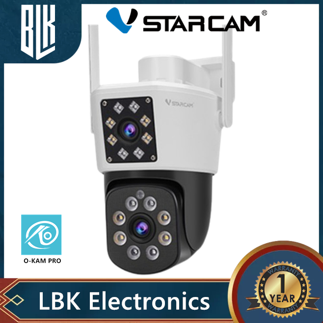 Vstarcam C662DR (เลนส์คู่) ความละเอียด 2.0 MP (1296P) กล้องวงจรปิดไร้สาย ภาพสี มีAI+ คนตรวจจับสัญญาณเตือน Outdoor Cam