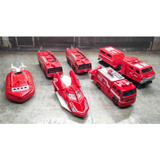 Tomica โมเดล รถเหล็กโทมิก้า ชุดรวม ไฮเปอร์ เรสคิวส์ Hyper Rescue Red