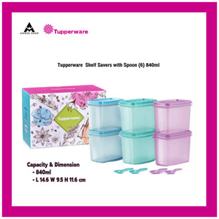 ภาชนะบรรจุอาหาร Tupperware Shelf Savers with Spoon (6) 840ml