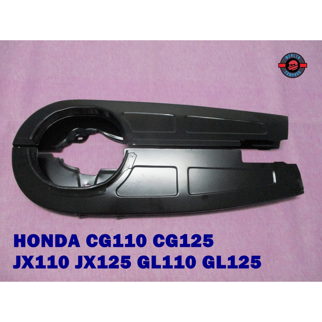 บังโซ่ "สีดำ" HONDA CG110 CG125 JX110 JX125 GL110 GL125 //  Chain Case Set “BLACK”