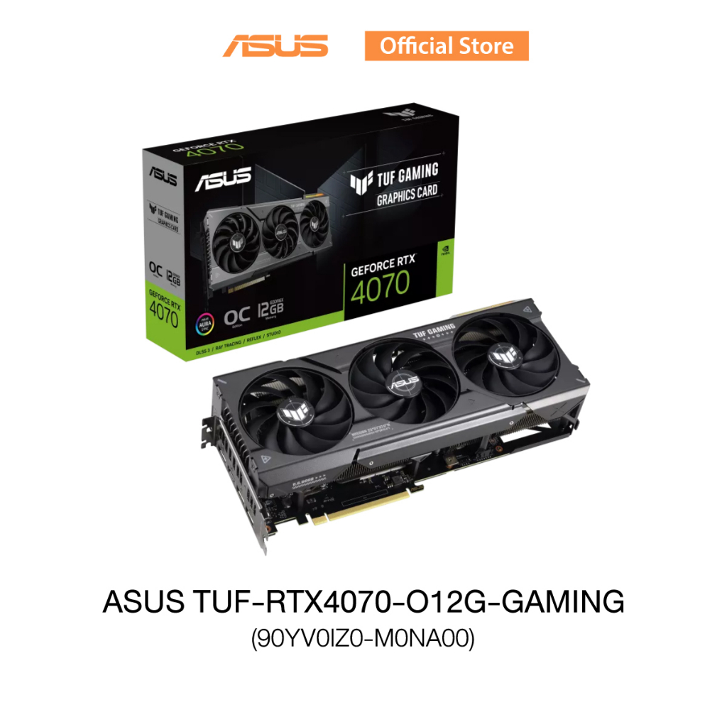 ASUS TUF-RTX4070-O12G-GAMING (90YV0IZ0-M0NA00), VGA card, GeForce RTX 4070 12GB GDDR6X OC Edition wi