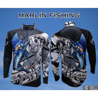 เสื้อตกปลา JK Thailand เสื้อกันยูวี ลาย MARLIN FISHING ป้องกันรังสี UV 80% แห้งเร็ว