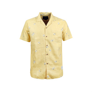 Hybrid  Shirt  ไฮบริดเสื้อเชิ๊ตผู้ชายแขนสั้น สีเหลือง (Yellow)MSS-402-YE