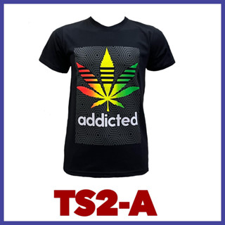 TS2-เซ็ท A-เสื้อยืดแขนสั้นสีดำ สกรีนสีสะท้อนแสง