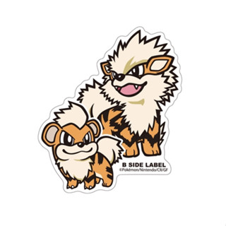 [ส่งตรงจากญี่ปุ่น] B - Side Label สติกเกอร์โปเกม่อน Growlith &amp; Arcanine Japan ใหม่