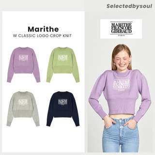 [มีทั้งพร้อมส่ง/Preorder] Marithe เสื้อแขนยาวไหมพรม CLASSIC LOGO CROP KNIT ✨ เสื้อ Marithe นำเข้าของแท้100%