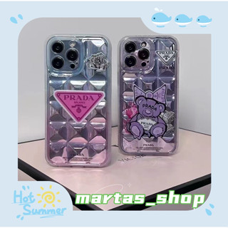 ❤️ส่งของขวัญ❤️ เคสไอโฟน 11 12 13 14 Pro Max หมีน้อย กราฟฟิตี ความนิยม แฟชั่น สไตล์คู่รัก Case for iPhone สาวน่ารักหัวใจ