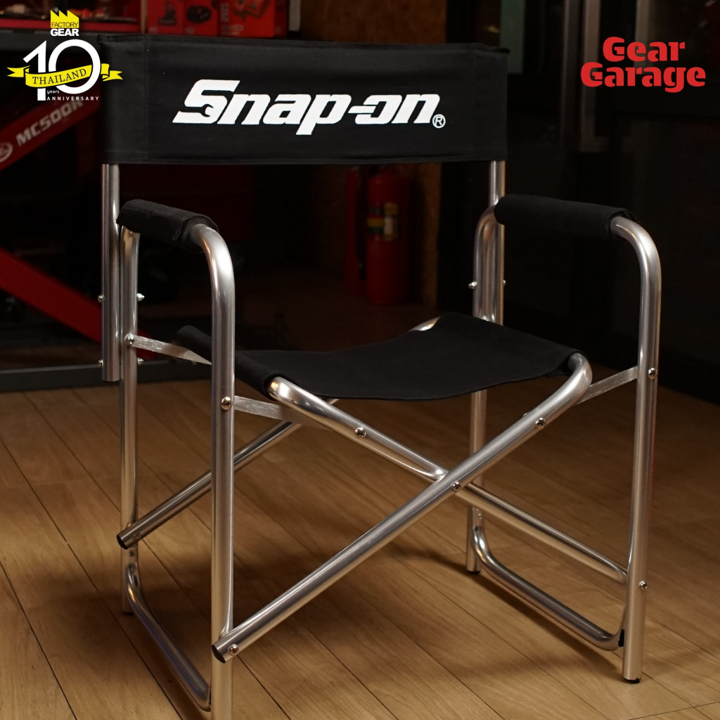 เก้าอี้สนามพับเก็บได้ สีดำ (Snap-On) Factory Gear By Gear Garage