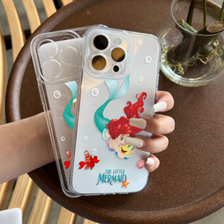 ❤️พร้อมส่งในประเทศไทย❤️เคสโทรศัพท์มือถือนิ่ม ลายการ์ตูนเจ้าหญิงดิสนีย์ นางเงือก สําหรับ สําหรับ iPhone 14 13 12 Pro Max