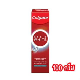 Colgate คอลเกต ยาสีฟัน สูตรออพติคไวท์ พลัส ชายน์ ขนาด 100 กรัม (6920354814471)