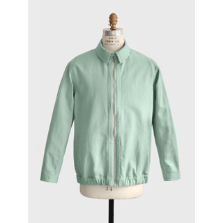 [JBB*] MINT GREEN NYLON WINDBREAKER  เจบีบี เสื้อลำลองผู้ชาย เสื้อคลุม ผ้าคอตตอน สีเขียวมิ้น