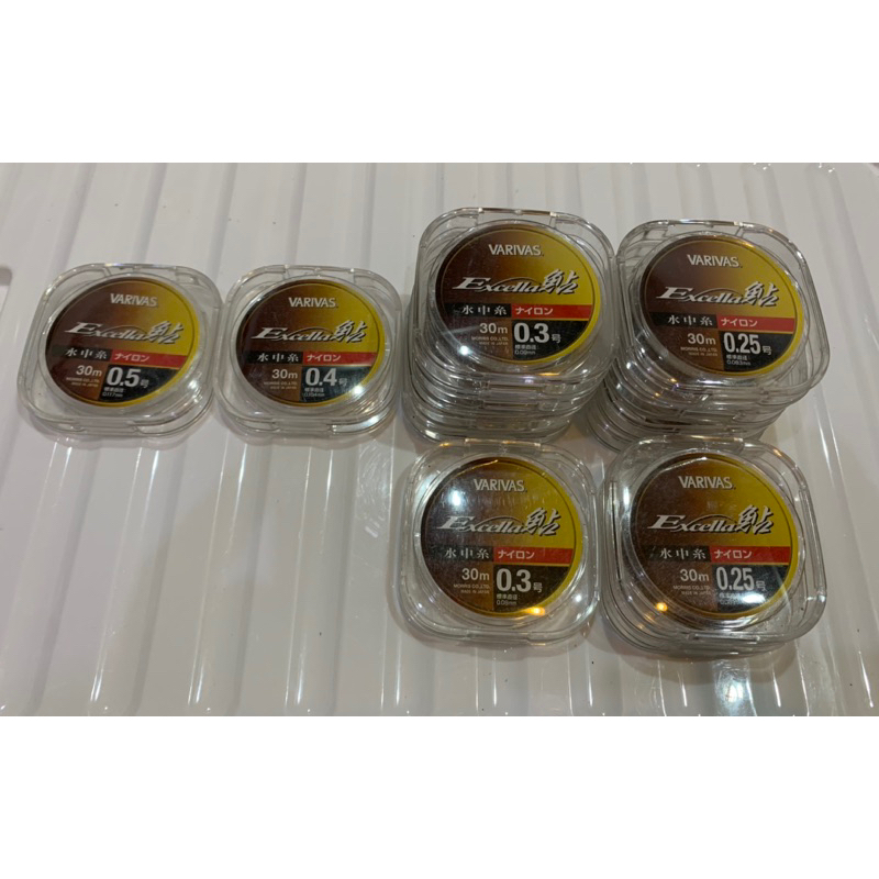 สายเอ็นตกปลา VARIVAS Excella(NYLON) 30m.สำหรับงาน micro fishing tanago fishing (made in japan)