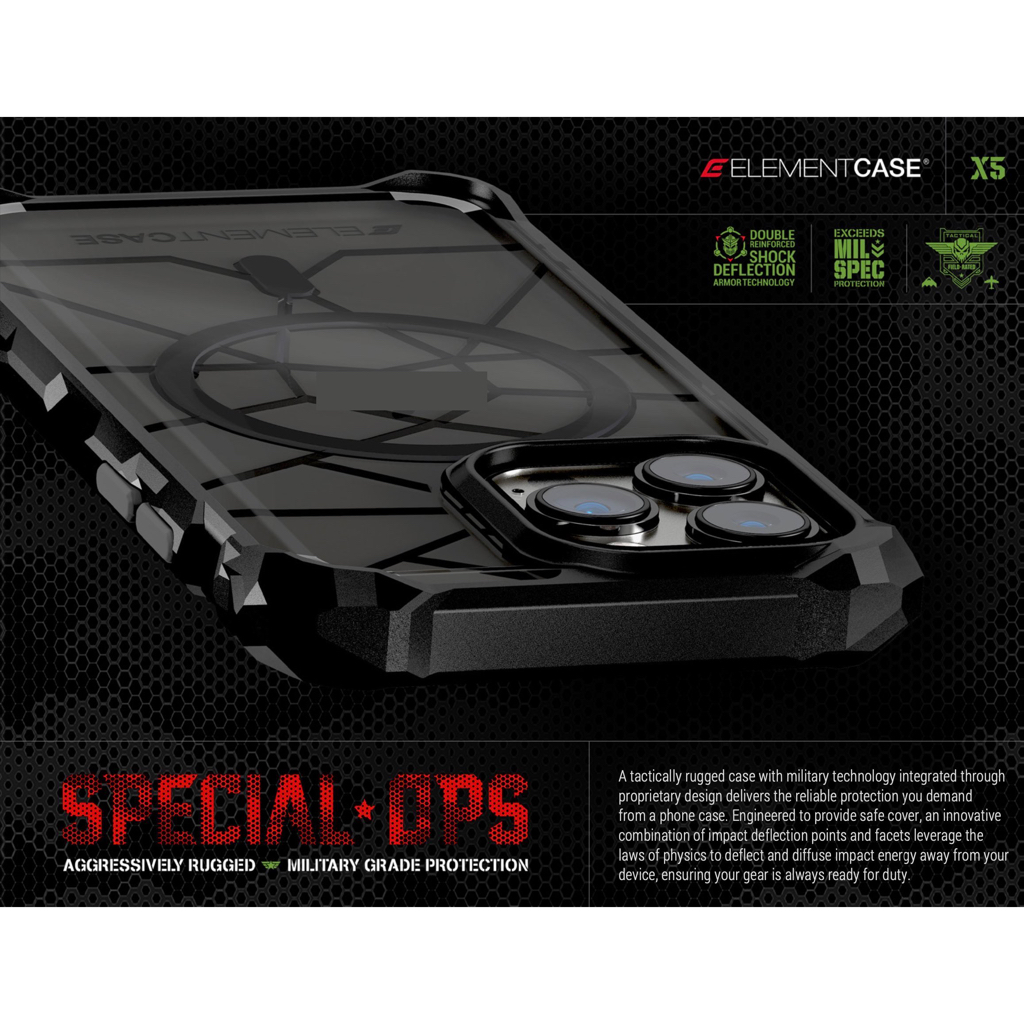 เคสสำหรับไอโฟ 14/13 พร้อมแมกเซบ ยี่ห้อ ElementCase รุ่น Special Ops Mgsav สำหรับ iPh 14 Pro/14 Plus/14/13 ของแท้